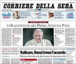 Corriere della Sera Front Page