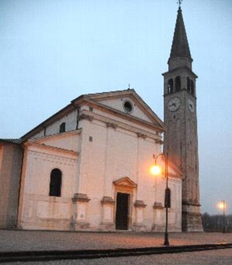 God help us: The 15th Century church of St Peter at Fontanelle, near Treviso, northern Italy, is to shut from the middle of this month until Easter