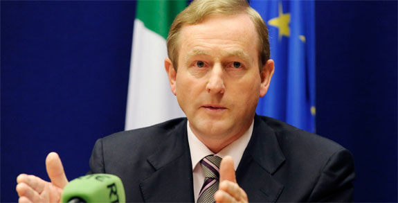Ireland's Prime Minister Enda Kenny at a news conference following a meeting of European leaders in Brussels in June 2011. (CNS photo/Reuters)