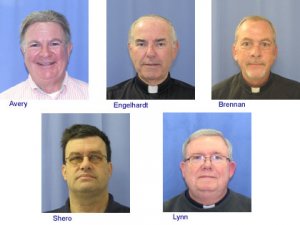 Edward Avery, Charles Engelhardt, James Brennan, Bernard Shero, and William Lynn are charged in connection with sex crimes against children in the Philadelphia Archdiocese.