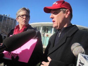 SNAP Director David Clohessy with Barbara Dorris