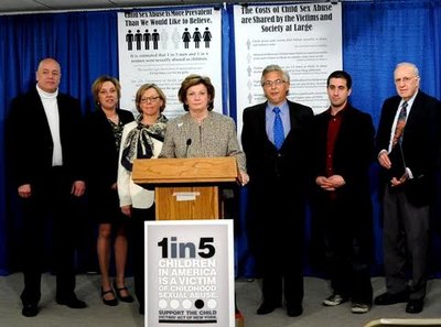 Assemblywoman Marge Markey on February 28, Lobby Day for Child Victims Act of New York, organized by the New York Coalition to Protect Children. Photo compliments of Markey's office.