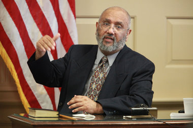 Jose Felicano defendant; testifies in his own trial for the murder of Father Edward Hines of St. Patrick Church in Chatham, during his trial in Morristown. 11/28/11 Photo Jerry McCrea/The Star-Ledger