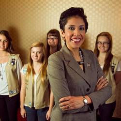 A group of American Girl Scouts
