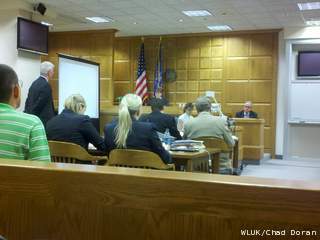 The defense begins its case in a fraud trial brought by two priest abuse victims against the Catholic Diocese of Green Bay, May 17, 2012. (courtesy of FOX 11)