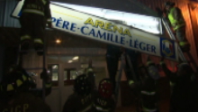Father Camille Leger's name was removed from the Cap-Pele arena in March. Father Camille Leger's name was removed from the Cap-Pele arena in March. (CBC)