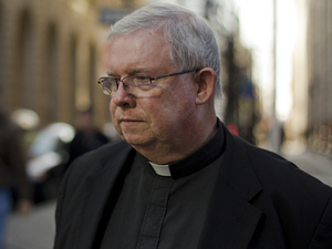 Monsignor William Lynn leaves the Criminal Justice Center in Philadelphia in March.