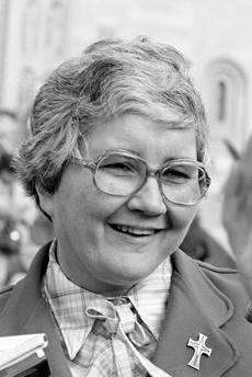 Sister Theresa Kane was head of the Leadership Conference of Women Religious in 1979 when she challenged Pope John Paul II to admit women to "all ministries of our church" during a welcoming speech at the National Shrine in Washington,