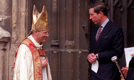 Bishop Peter Ball pictured with Prince Charles in 1992.