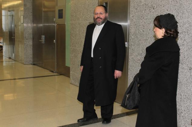 Prominent Orthodox leader Nechemya Weberman, at State Supreme Court in Brooklyn for jury deliberations on his trial for sexual abuse of a 12 year old girl.