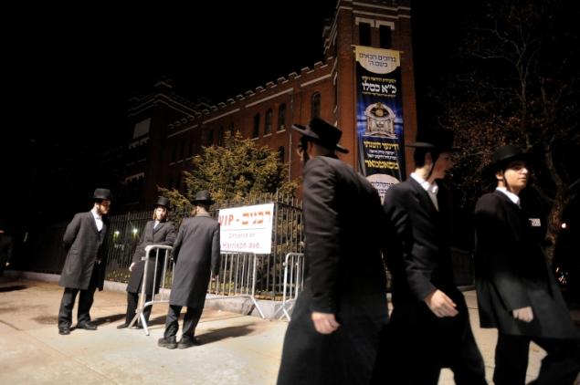 The ultra-Orthodox Jewish Satmar community in South Williamsburg holds an annual rally to celebrate the sect's rabbinical dynasty, the Teitelbaums, on Dec. 4.