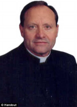 Accused: Msgr Kevin Wallin was allegedly suspended by the Church for having sex in his rectory. He has also been charged by police with distributing crystal meth in a cross-country ring