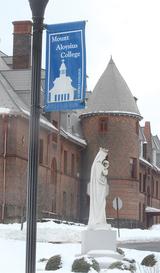 A building is seen on the campus of Mount Aloysius College in Cresson.