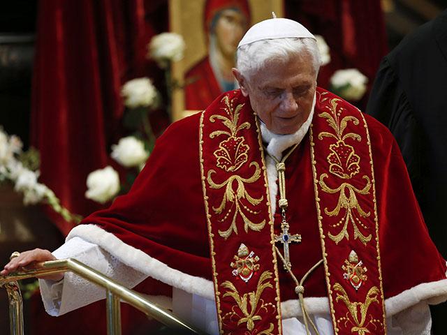 Pope Benedict XVI steps down after saying mass at the St. Peter's Basilica in the Vatican in this file photo. On February 11, the Vatican confirmed his resignation from the Papacy effective February 28. REUTERS/ Alessandro Bianchi