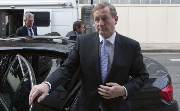Taoiseach Enda Kenny arrives for a meeting at the Irish Embassy in London with UK based women who spent time in the Magdalene laundries before leaving Ireland. Photograph: Neil Hall.