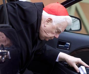 IN BAD FAITH: Hub sex abuse victims advocates say a visit by Pope Francis, above, to a church where disgraced Cardinal Bernard Law, was in attendance is a ‘slap in the face.’
