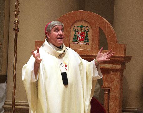 Archbishop Jerome E. Listecki celebrates a local Mass of Thanksgiving in honor of the papal inauguration of Pope Francis at the Cathedral of St. John the Evangelist, 812 N. Jackson St., Milwaukee. Faithful showed up to honor the new pope.