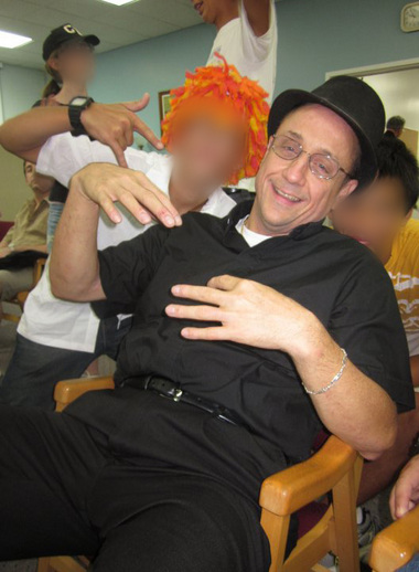 The Rev. Michael Fugee poses with two boys during a pilgrimage to Canada in 2010. The Star-Ledger has obscured their faces to protect their identities.