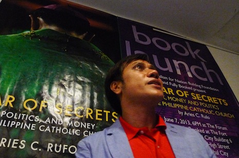 Author Aries Rufo at the book launch