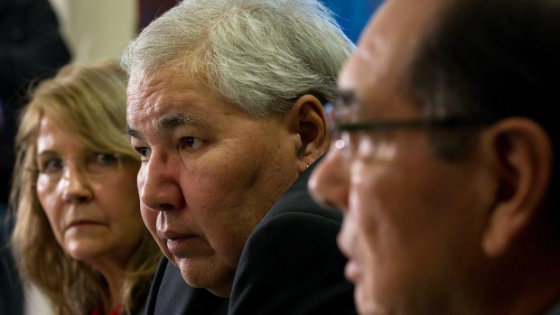 Commissioners Marie Wilson, from left, Justice Murray Sinclair and Chief Wilton Littlechild of the Truth and Reconciliation Commission. Sinclair told CBC News that aboriginal children were used as medical test subjects. (Darryl Dyck/Canadian Press)
