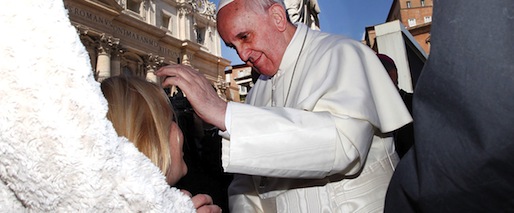 His Holiness (and Italian Vanity Fair's new “Man of the Year”) greets the assembled faithful in St. Peter’s Square.