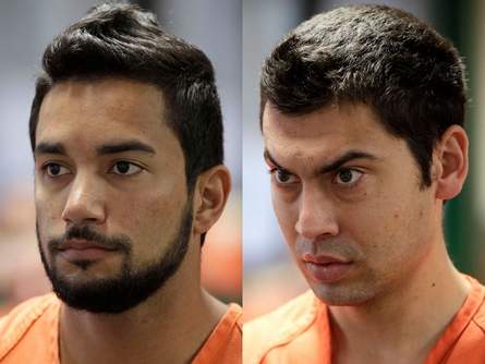 Ricardo A. Navarro, left, and Edward B. Demoreta have been named in a lawsuit filed by the mother of a girl who reported being molested at a Mulberry school and church. Demoreta was found guilty of two counts of sexual battery and one count of lewd battery earlier this year and sentenced to about 24 years in prison. Navarro never showed up for his trial and an arrest warrant was issued. The Polk County School Board and the First Assembly of God also are named in the suit.