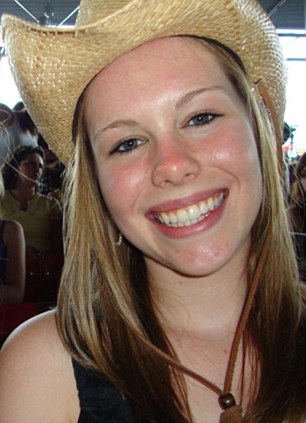 She loved country music: Pictured here at a Keith Urban concert, Lizzy Seeberg was buried in this hat after her suicide, according to reports
