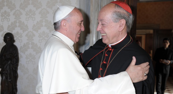 El encuentro entre el Papa y el Cardenal Juan Luis Cipriani. / ARZOBISPADO DE LIMA
