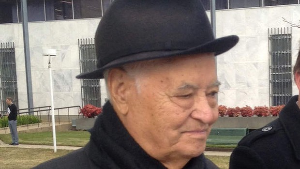 Father Edward Evans at the ACT Magistrates Court. Photo: Christopher Knaus