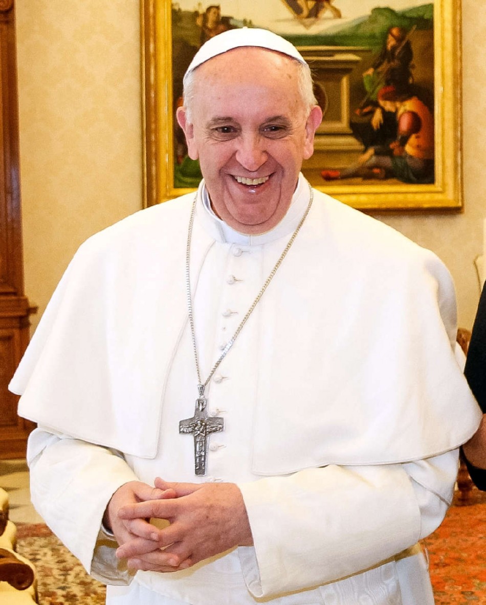 Francis is the 266th and current Pope of the Catholic Church. (Wikimedia) Pope Francis of the Catholic Church (Wikimedia)