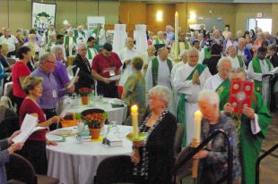 Delegates take part in closing activities at the Catholic Diocese of Antigonish renewal congress Oct. 9, 2013, in Sydney.