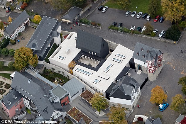 Lavish: An aeriel picture shows the new building of the bishop's house which is said to have cost ?25m