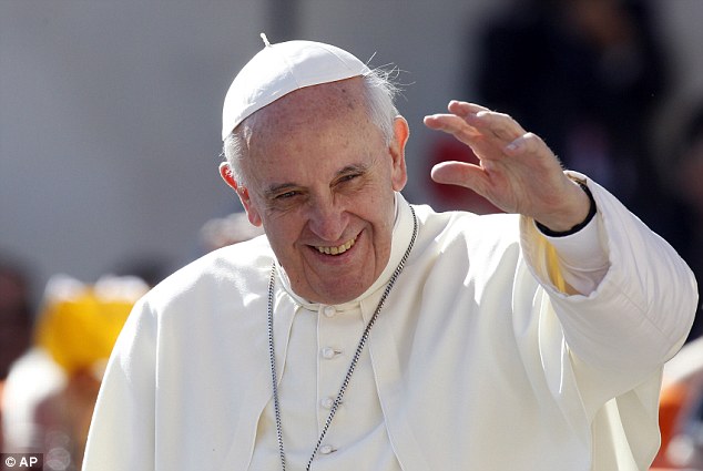 Contrary: Tebartz-van Elst's spending on the property is said to be at odds with the message of Pope Francis, above, who said that his bishops should strip themselves of 'vanity, arrogance and pride'