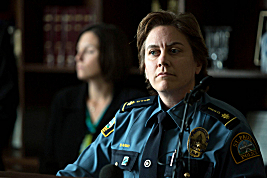 Commander Mary Nash, of the St. Paul Police Department, asks victims of clergy sex abuse to come forward to tell their stories to the police Thursday, October 17, 2013. (MPR Photo/Jennifer Simonson)