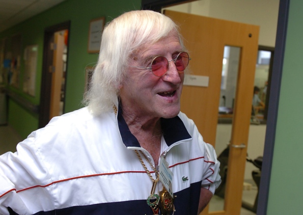Jimmy Savile at Pinderfields Hospital in Wakefield