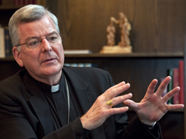 Archbishop John C. Nienstedt at his office in St. Paul, Minn., Monday, Oct. 18, 2010. (Craig Lassig/AP)