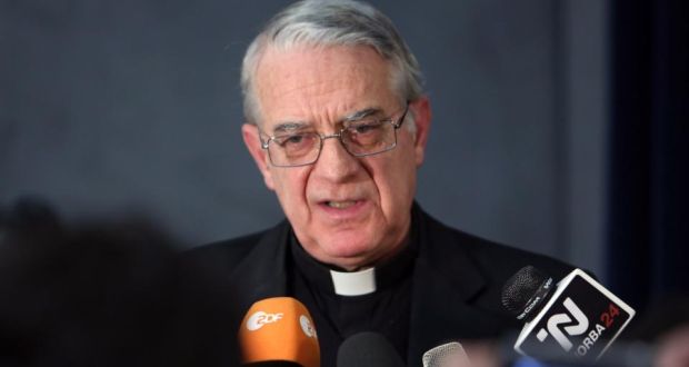 Vatican spokesman Fr Federico Lombardi: “This is just nonsense . . . It is simply not a realistic possibility that Pope Francis will name women cardinals for the February consistory.” Photograph: Franco Origlia/Getty Images