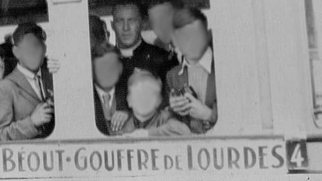 Fr John Ryan was photographed in the early 1960s on a trip to Lourdes with some of the boys at the home