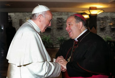 Pope Francis greets Coadjutor Archbishop Bernard Hebda