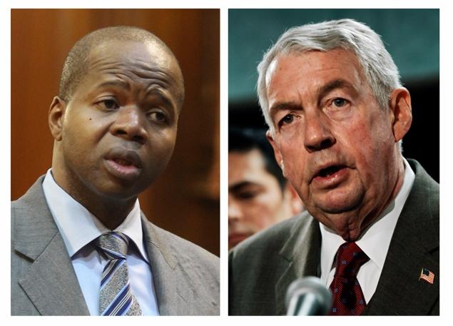 Incoming Brooklyn D.A. Kenneth Thompson (left) will take over for Charles Hynes in January.