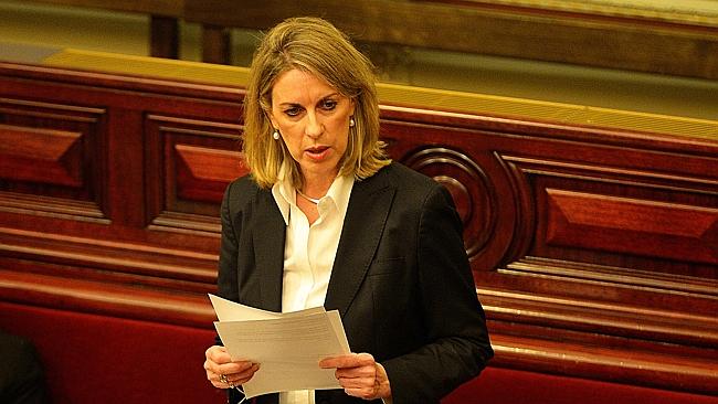 The report is released by the Victorian parliamentary inquiry into handling of child sex abuse by religious and other organisations. Parliamentary committee chair Georgie Crozier addresses the Legislative Council. Source: News Limited
