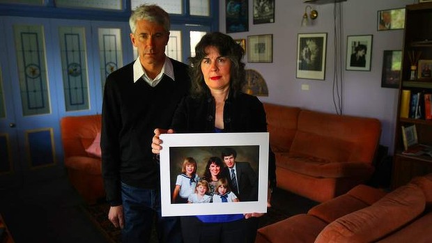 Chrissie Foster and husband Anthony, whose daughters were abused. Photo: Craig Sillitoe