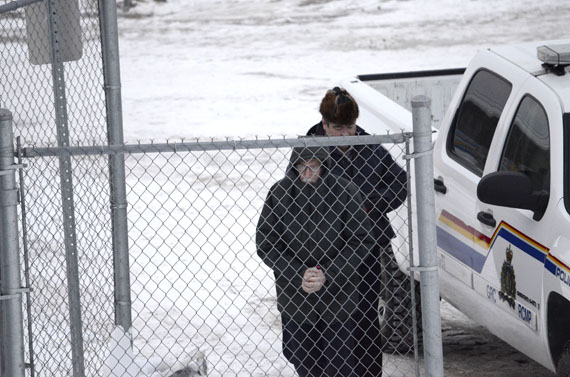 Oblate priest Eric Dejaeger is led into court during his trial in Iqaluit, which started Nov. 18 before Justice Robert Kilpatrick. (FILE PHOTO)