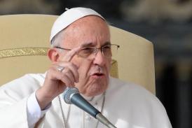 Pope Francis addresses the crowd during his general audience at St Peter's Square in the Vatican, on November 20, 2013 (AFP, Andreas Solaro)