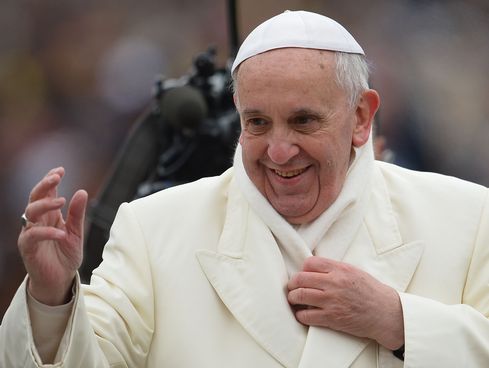 Pope Francis greets the crowd at St Peter's Square on Nov. 27. / Vincenzo Pinto, AFP/Getty Images
