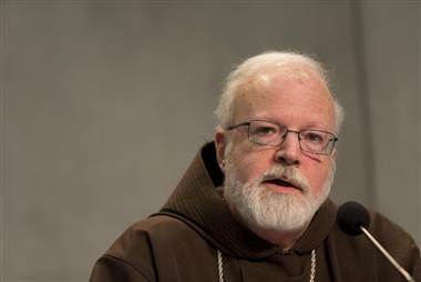Cardinal Sean O'Malley, the archbishop of Boston, listens to a reporter's questions during a press conference at the Vatican, on Thursday.