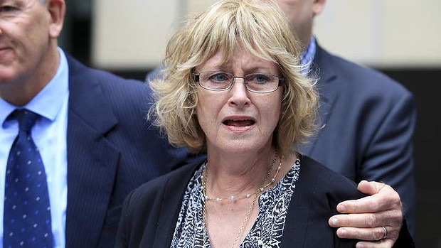 Joan Isaacs in Sydney following her evidence against The Catholic Church in the ongoing Royal Commission Photo: James Alcock