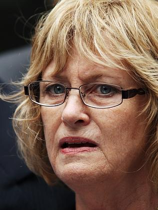 Joan Isaacs speaks to the media after she gave evidence. Source: News Limited