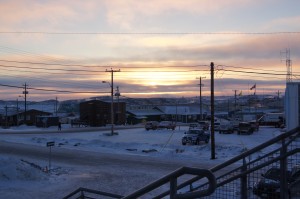 Picture taken outside the Iqaluit courthouse looking towards Frobisher Bay