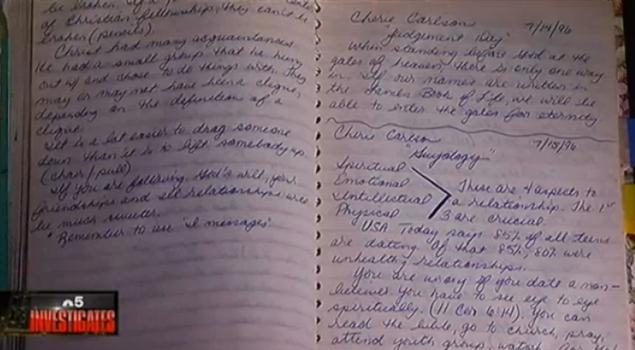 Carlson allegedly wrote letters to her young victim.